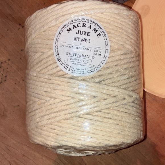 Natural Macrame Jute Yarn 3 lbs - 5 ply - 162 yards 148.1 meters - Picture 2 of 7
